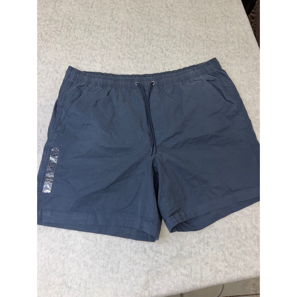 VRST Mens Relaxed Fit Elastic Waist Drawstring Shorts Navy Blue XXL
